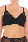 Natori "Feathers" UW Black Full Figure Contour Bra - Lion's Lair Boutique - 30, 32, 34, 36, 38, 40, 42, BSF, continuity, D, DD, E, F, Feathers, FF, lingerie, Natori - Natori