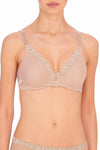 Natori "Feathers" UW Café Full Figure Contour Bra - Lion's Lair Boutique - 30, 32, 34, 36, 38, 40, 42, BSF, continuity, D, DD, E, F, Feathers, FF, lingerie, Natori - Natori