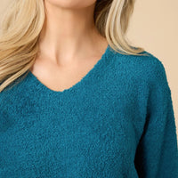 Softies Teal Marshmallow V-Neck Lounge Set