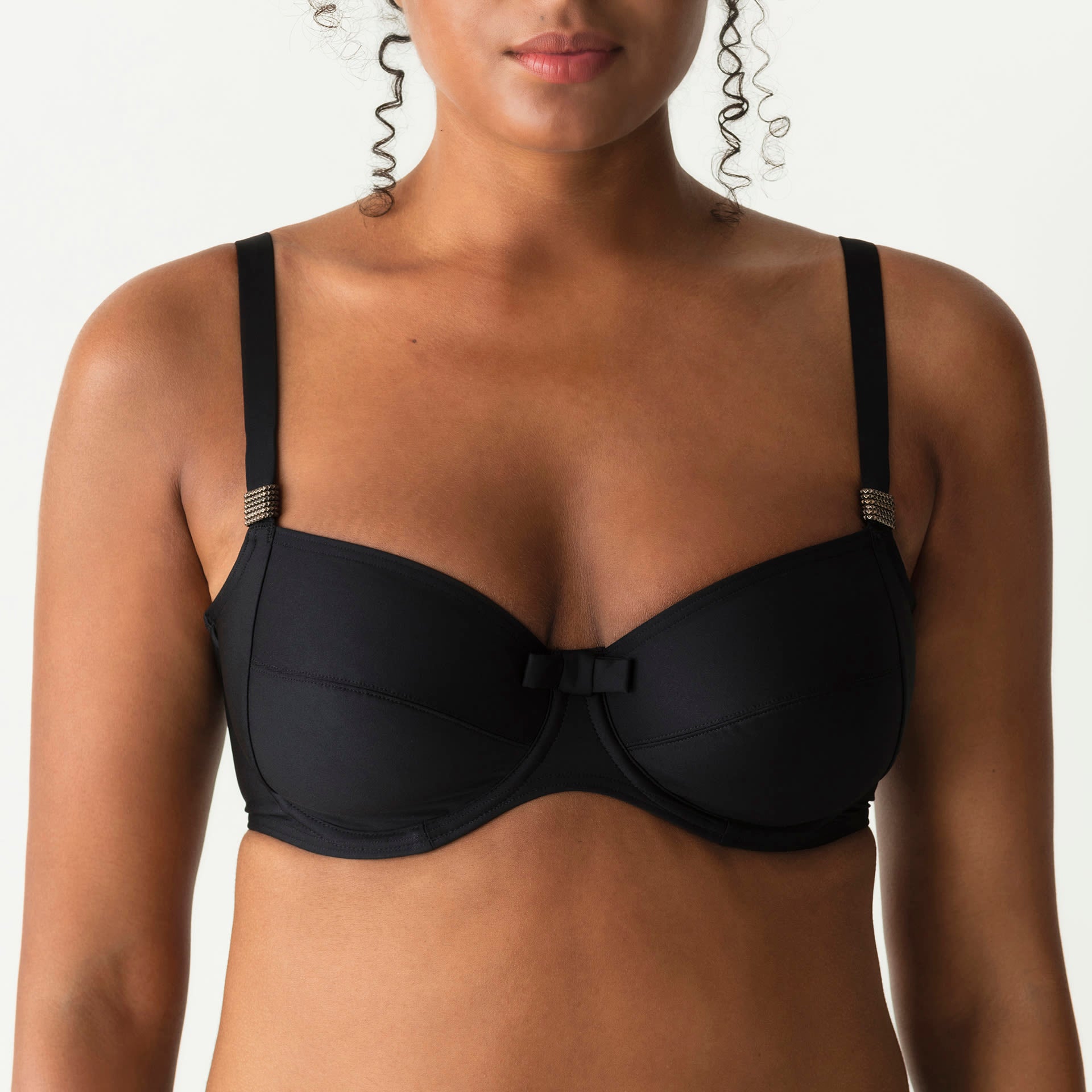 Prima Donna "Cocktail" Black UW Full Cup Bikini Top (E-I)