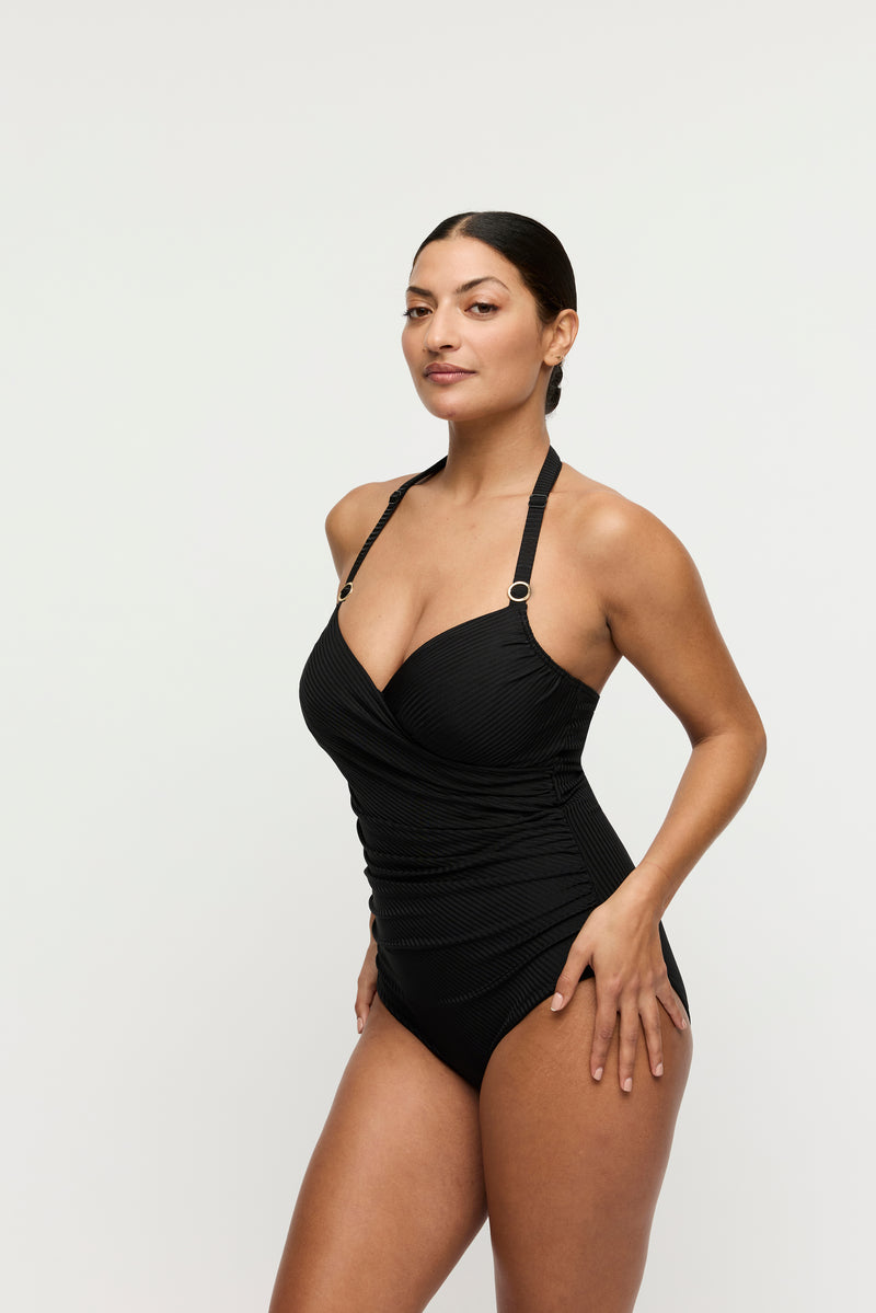 Prima Donna "Delray" Black UW Full Cup Control Swimsuit (C-I)