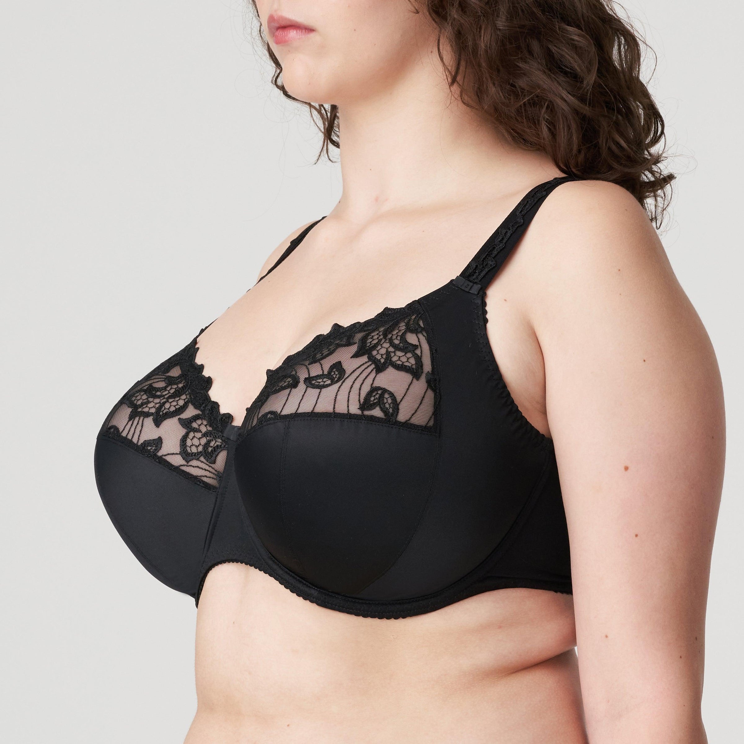 Prima Donna "Deauville" Black UW Full Cup Bra (I-K) - Lion's Lair Boutique - 30, 32, 34, 36, 38, 40, 42, 44, 46, 48, B, BR3, C, continuity, D, Deauville, E, F, full cup, G, H, I, J, K, lingerie, Prima Donna - Prima Donna