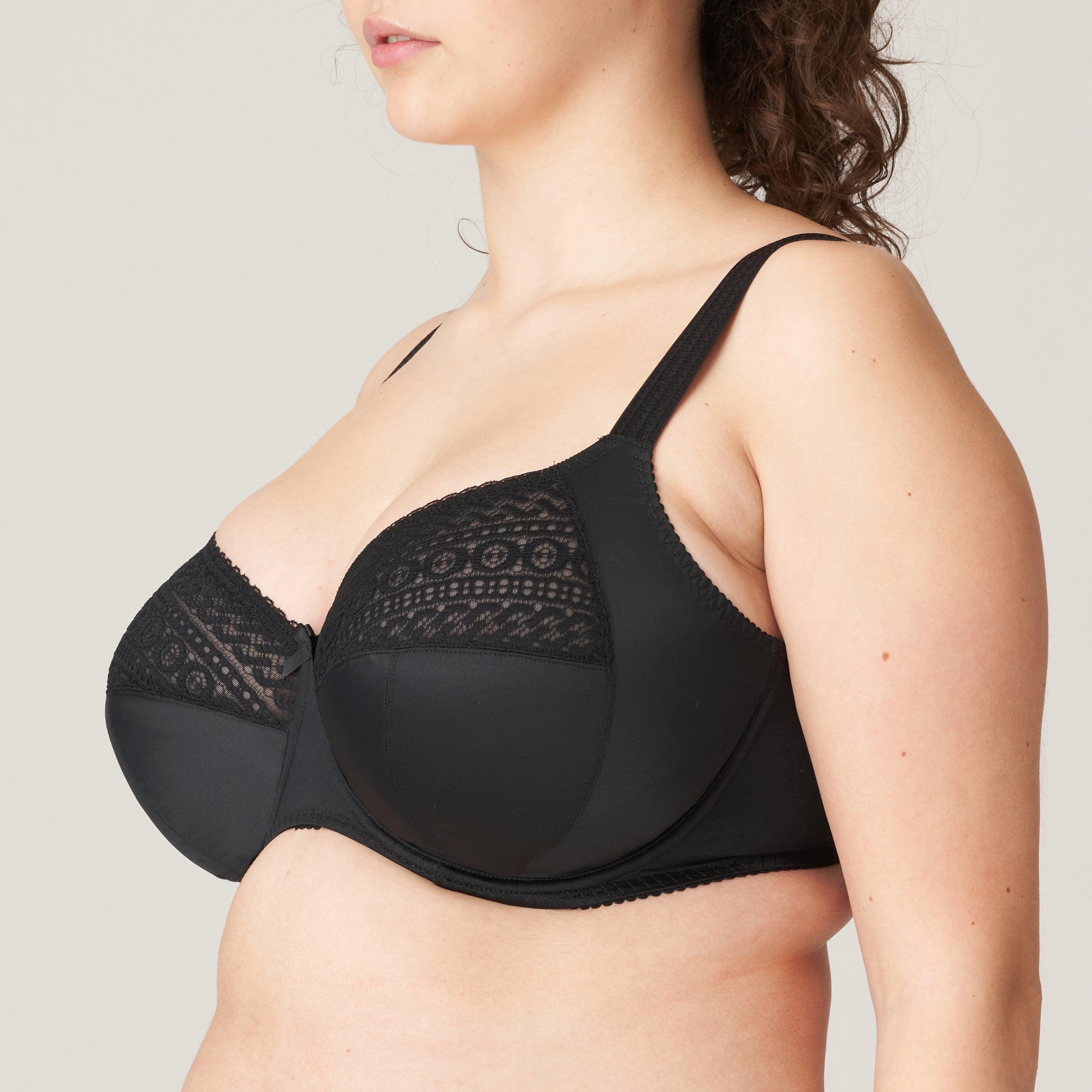 Prima Donna "Montara" Black UW Full Cup Bra (I-M) - Lion's Lair Boutique - 32, 34, 36, 38, 40, 42, 44, 46, 48, 50, ALT, BR4, C, continuity, D, deep cup, E, F, full cup, G, H, I, J, K, L Cup, lingerie, M Cup, MAR 2023, Prima Donna - Prima Donna