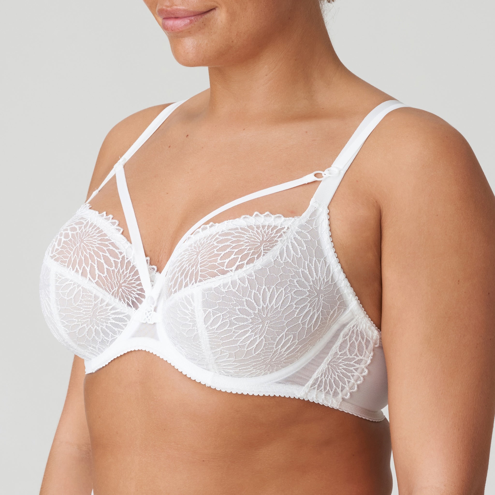 Prima Donna "Sophora" White UW Balcony Bra (C-G)