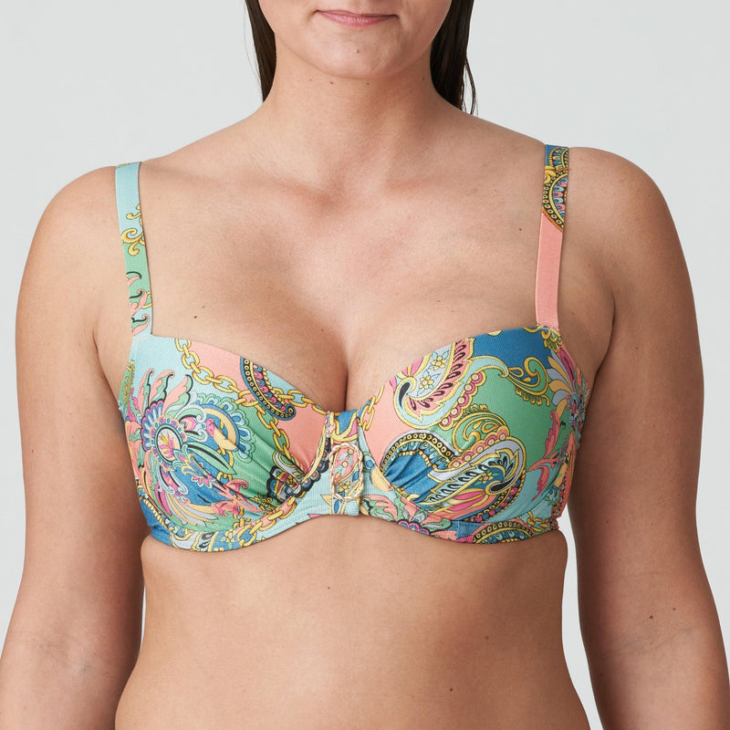 Prima Donna "Celaya" Italian Chic UW Padded Balcony Bikini Top (D-H) - Lion's Lair Boutique - 32, 34, 36, 38, D, E, F, Fashion, G, H, JAN 2024, Padded, Pattern, Prima Donna, Swimwear, Top, Twist, UW, UWP - Prima Donna