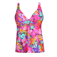 Prima Donna "Najac" Floral Explosion UW Half Padded Plunge Tankini (D-G) - Lion's Lair Boutique - 34, 36, 38, 40, D, E, F, Fashion, FEB 2024, G, Padded, Pattern, Prima Donna, Swimwear, TNX, Top, Twist, UW - Prima Donna