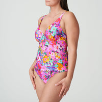 Prima Donna "Najac" Floral Explosion UW Half Padded Plunge Tankini (D-G) - Lion's Lair Boutique - 34, 36, 38, 40, D, E, F, Fashion, FEB 2024, G, Padded, Pattern, Prima Donna, Swimwear, TNX, Top, Twist, UW - Prima Donna