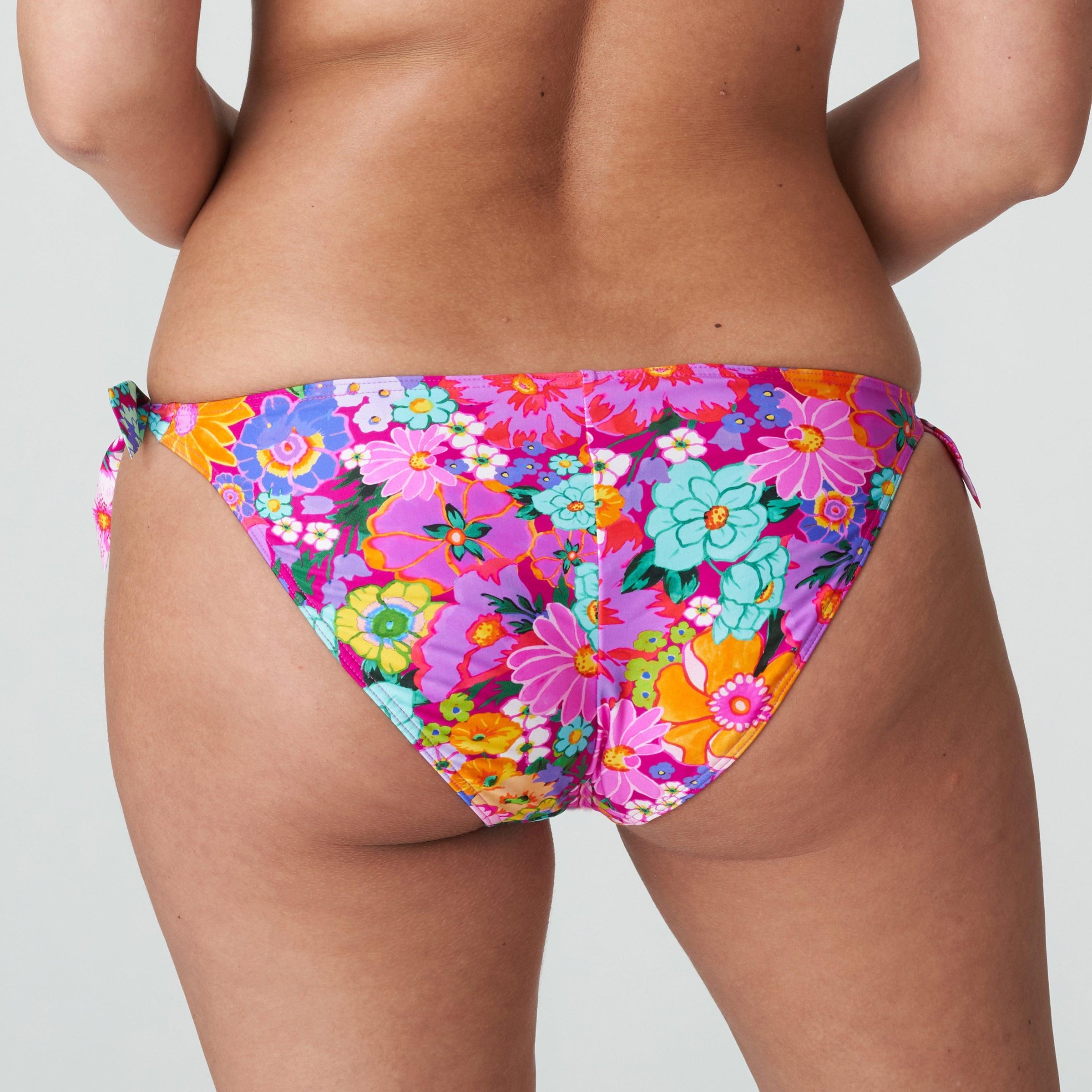 Prima Donna "Najac" Floral Explosion Tie Side Bikini Briefs - Lion's Lair Boutique - Bottom, Fashion, FEB 2024, L, M, Pattern, Prima Donna, S, Swimwear, TSD, Twist, XL, XS - Prima Donna