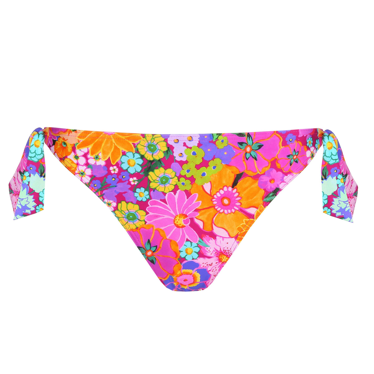 Prima Donna "Najac" Floral Explosion Tie Side Bikini Briefs - Lion's Lair Boutique - Bottom, Fashion, FEB 2024, L, M, Pattern, Prima Donna, S, Swimwear, TSD, Twist, XL, XS - Prima Donna