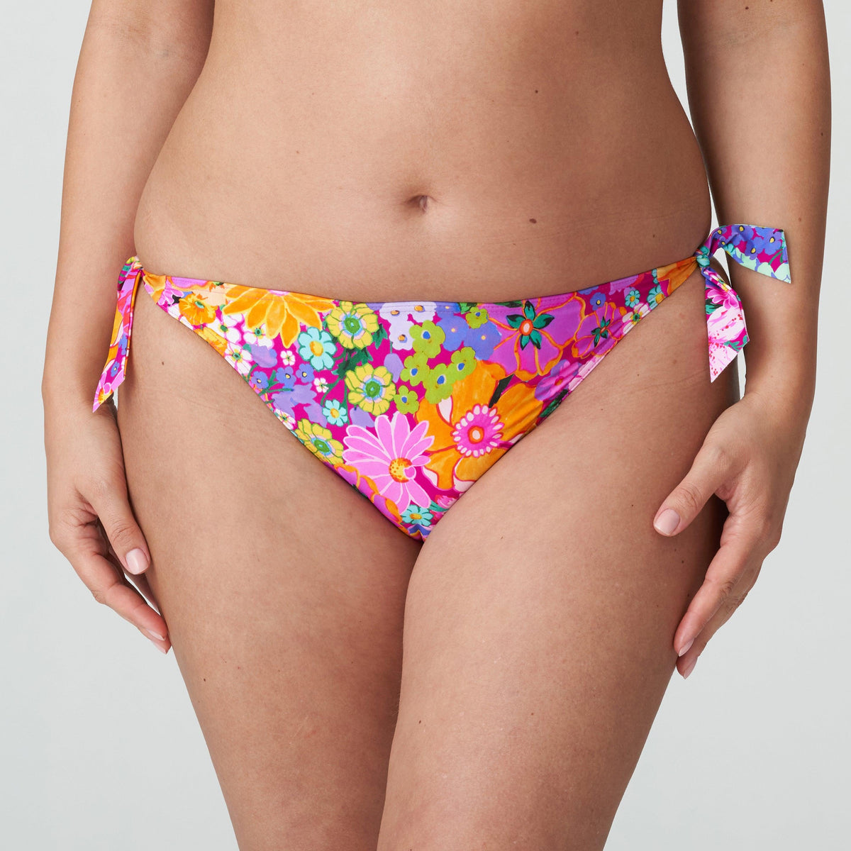 Prima Donna "Najac" Floral Explosion Tie Side Bikini Briefs - Lion's Lair Boutique - Bottom, Fashion, FEB 2024, L, M, Pattern, Prima Donna, S, Swimwear, TSD, Twist, XL, XS - Prima Donna