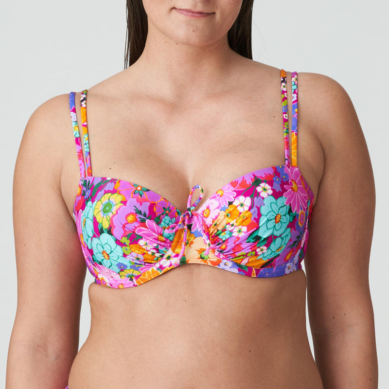 Prima Donna "Najac" Floral Explosion UW Padded Balcony Bikini Top (F-H) - Lion's Lair Boutique - 34, 36, 38, Bikini, F, Fashion, FEB 2024, G, H, Padded, Prima Donna, Swimwear, Top, Twist, UWP - Prima Donna