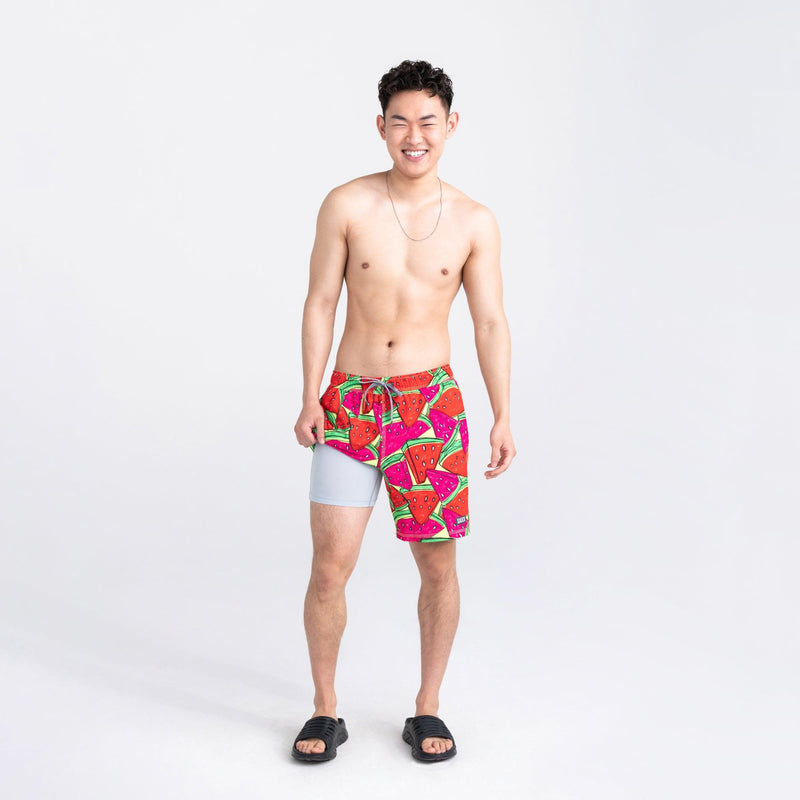 Saxx "Oh Buoy" Mega Mega Melon 7" Trunks - Lion's Lair Boutique - 2X, ALT, BXL, Fashion, L, M, S, Saxx, Swimwear, XL - Saxx