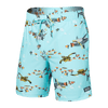 Saxx "Oh Buoy" Shark Skhool Aqua 7" Trunks - Lion's Lair Boutique - 2X, ALT, BXL, Fashion, FEB 2023, L, M, S, Saxx, Swimwear, XL - Saxx