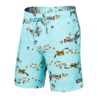 Saxx "Oh Buoy" Shark Skhool Aqua 7" Trunks