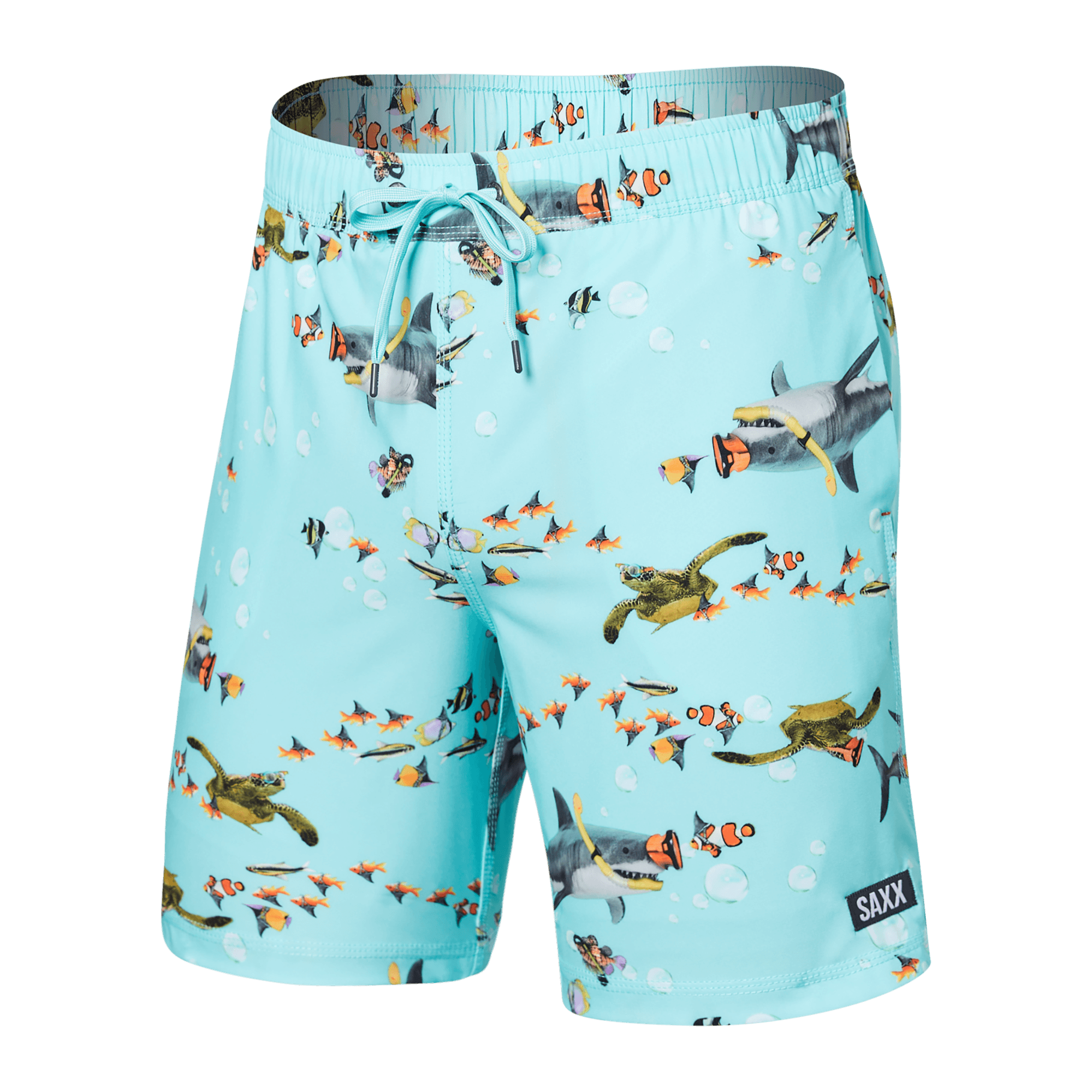 Saxx "Oh Buoy" Shark Skhool Aqua 7" Trunks
