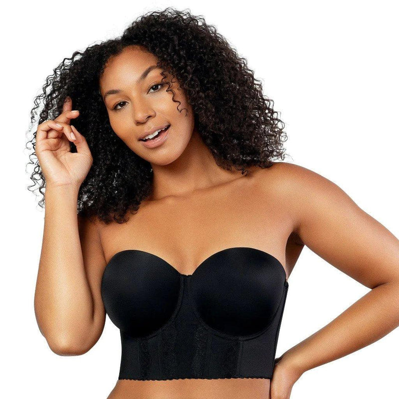 Parfait "Elissa" UW Black Bustier (B-H) - Lion's Lair Boutique - 32, 34, 36, 38, 40, 42, 44, BUS, C, continuity, D, DD, E, F, FF, G, GG, H, lingerie, Parfait, seamless, Strapless - Parfait