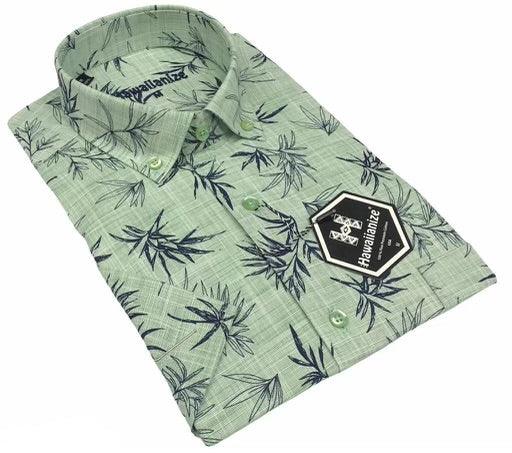 Hawaiianize "Green Palms" Short Sleeve Button Down
