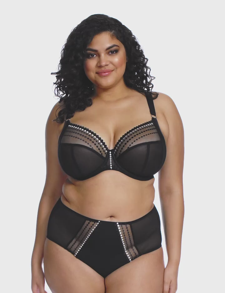 Elomi "Matilda" Black UW Plunge Bra (DD-K)