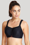 Panache Black Wired Sports Bra - Lion's Lair Boutique - 28, 30, 32, 34, 36, 38, 40, B, C, continuity, D, DD, E, F, FF, G, GG, H, HH, J, lingerie, Panache, Sport, SPX - Panache