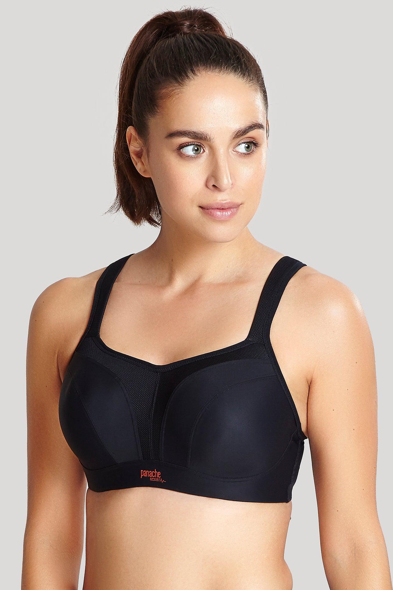 Panache Black Wired Sports Bra (B-J) – Lion's Lair Boutique