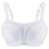 Panache White Wired Sports Bra - Lion's Lair Boutique - 28, 30, 32, 34, 36, 38, 40, B, C, continuity, D, DD, E, F, FF, G, GG, H, HH, J, lingerie, Panache, Sport, SPX - Panache