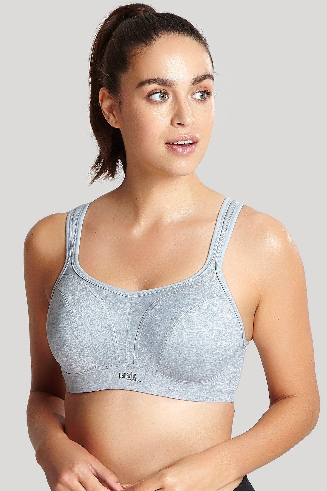 Buy online Grey Nylon Sports Bra from lingerie for Women by Parkha