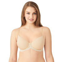 Wacoal "Embrace Lace" Sand UW Contour Bra - Lion's Lair Boutique - 30, 32, 34, 36, 38, 40, B, BST, C, continuity, D, DD, E, Embrace Lace, lingerie, seamless, Wacoal - Wacoal