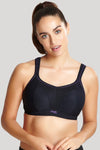 Panache Black Non Wired Sports Bra - Lion's Lair Boutique - 28, 30, 32, 34, 36, 38, 40, B, C, continuity, D, DD, E, F, FF, G, GG, H, HH, J, lingerie, Panache, Sport, SPS, wireless - Panache