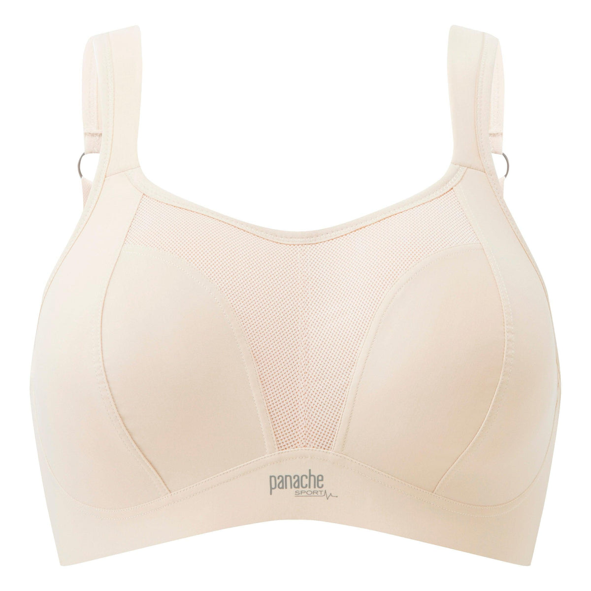 Panache Latte Non Wired Sports Bra - Lion's Lair Boutique - 28, 30, 32, 34, 36, 38, 40, B, C, continuity, D, DD, E, F, FF, G, GG, H, HH, J, lingerie, Panache, Sport, SPS, wireless - Panache