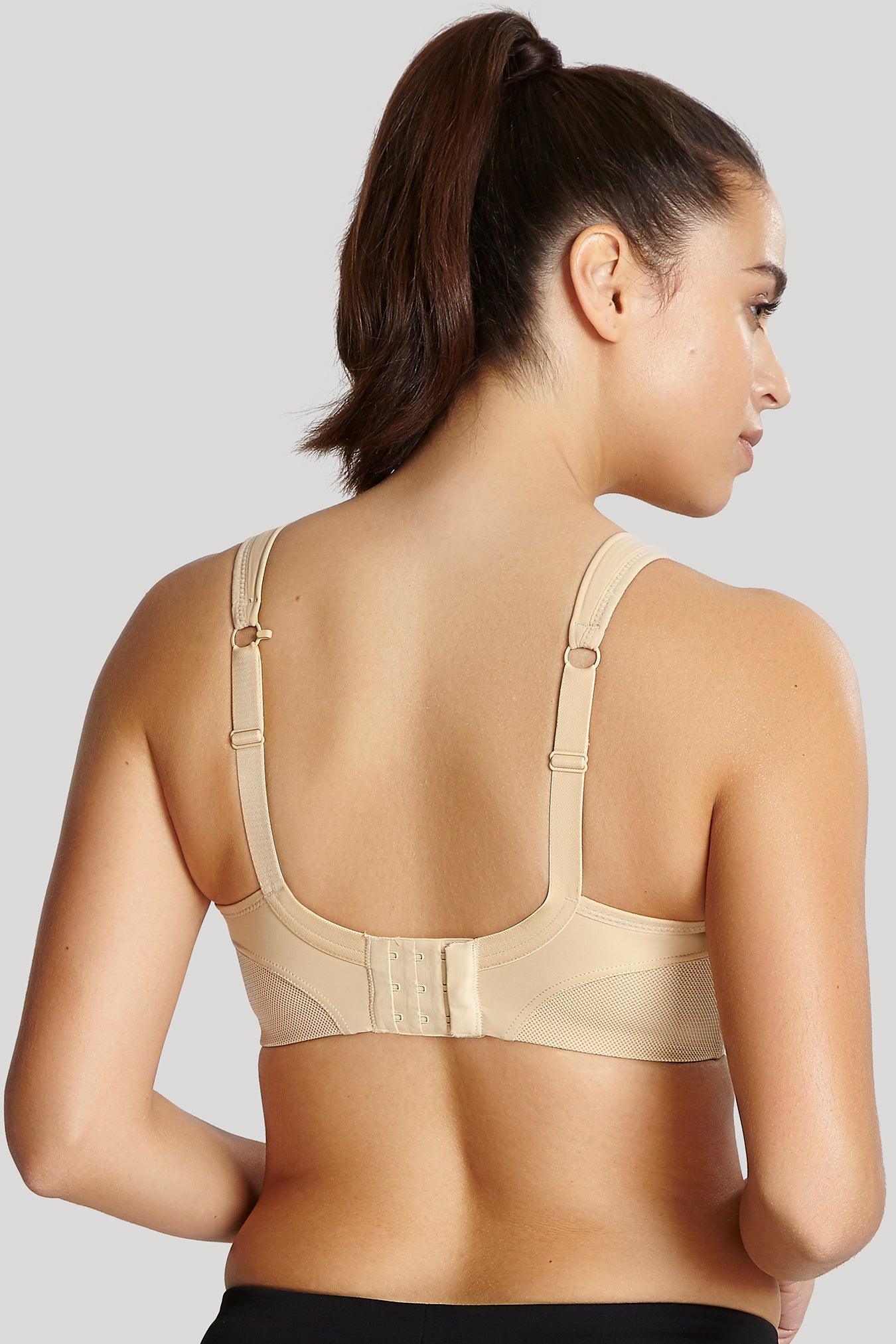 Panache Latte Non Wired Sports Bra - Lion's Lair Boutique - 28, 30, 32, 34, 36, 38, 40, B, C, continuity, D, DD, E, F, FF, G, GG, H, HH, J, lingerie, Panache, Sport, SPS, wireless - Panache