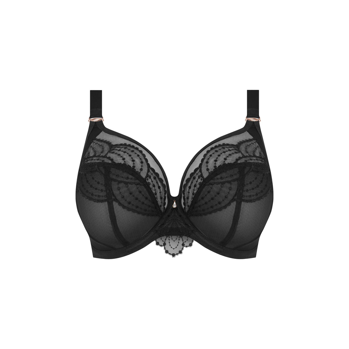 Elomi "Priya" Black UW Plunge Bra - Lion's Lair Boutique