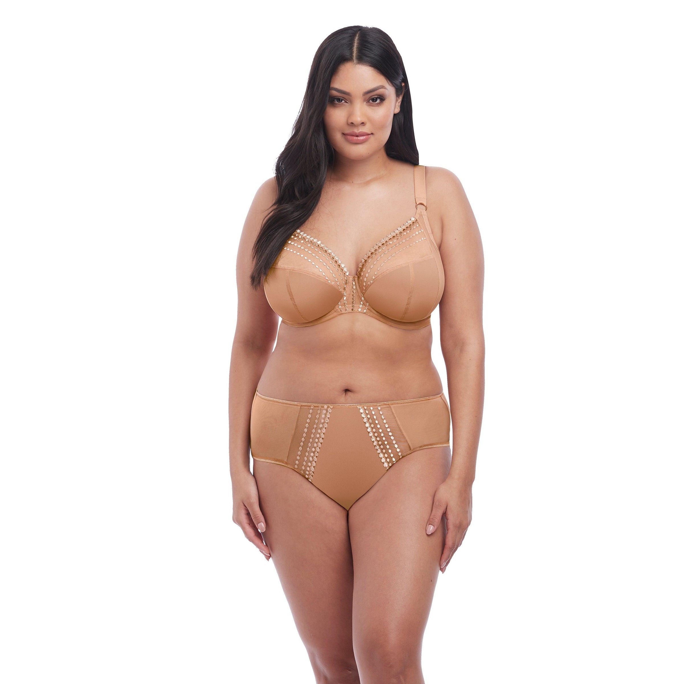 Elomi "Matilda" Café Au Lait UW Plunge Bra - Lion's Lair Boutique