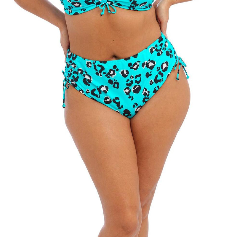 Elomi "Kotiya" Lagoon Adjustable Bikini Brief - Lion's Lair Boutique - 1X, 2X, 3X, 4X, 5X, ADJ, Adjustable, Black, Bottom, elomi, Fashion, L, M, MAY 2022, Swimwear, XL - Elomi