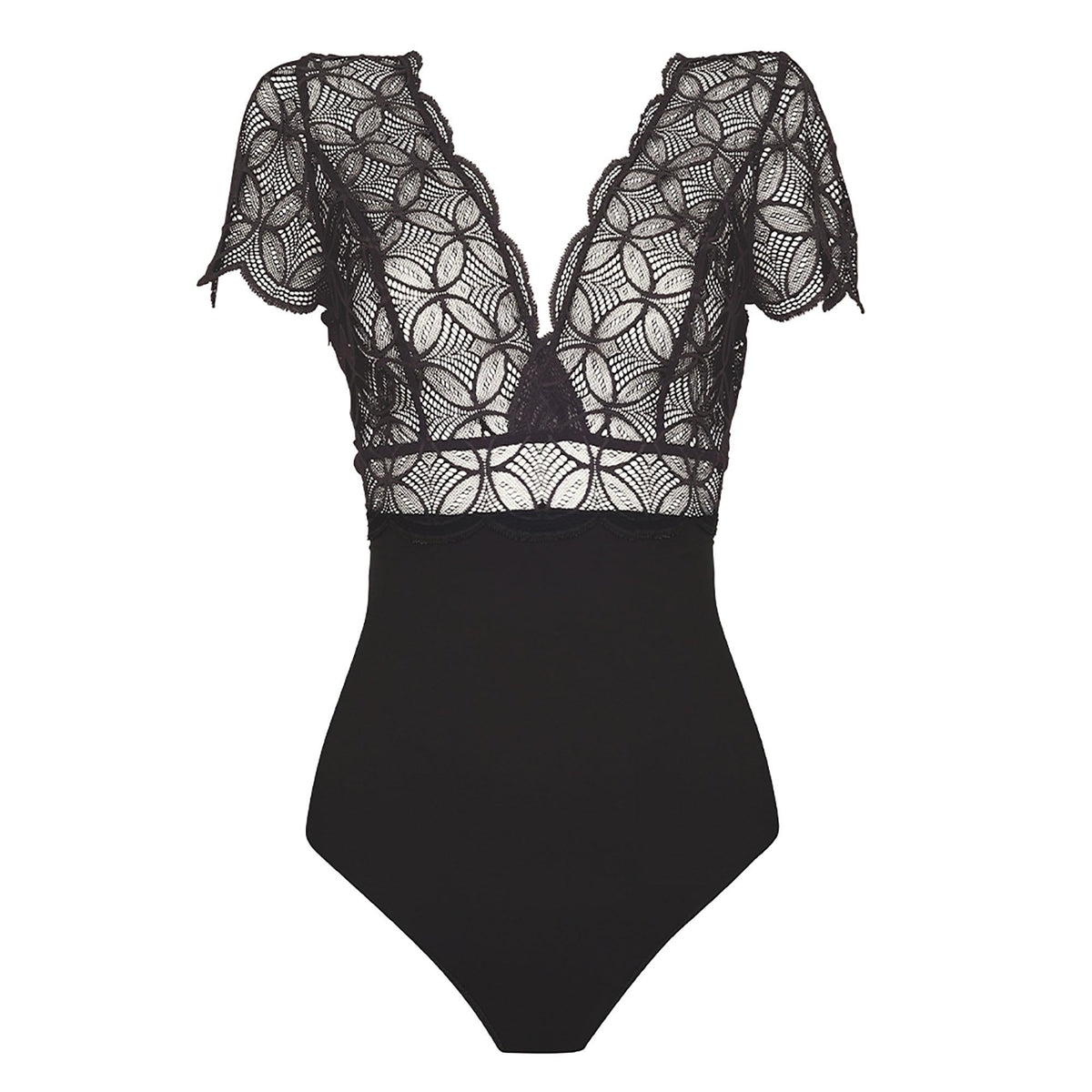 Empreinte "Romy" Réglisse Body Suit - Lion's Lair Boutique - BOD, continuity, Empreinte, L, lingerie, M, Romy, S, XS - Empreinte