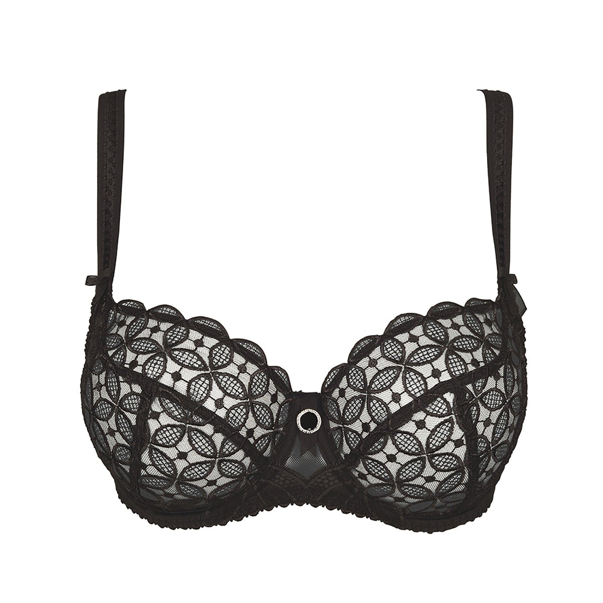 Empreinte "Romy" Réglisse UW Low-Necked Bra - Lion's Lair Boutique - 30, 32, 34, 36, 38, 40, 42, BRB, C, continuity, D, E, Empreinte, F, G, lingerie, Romy - Empreinte