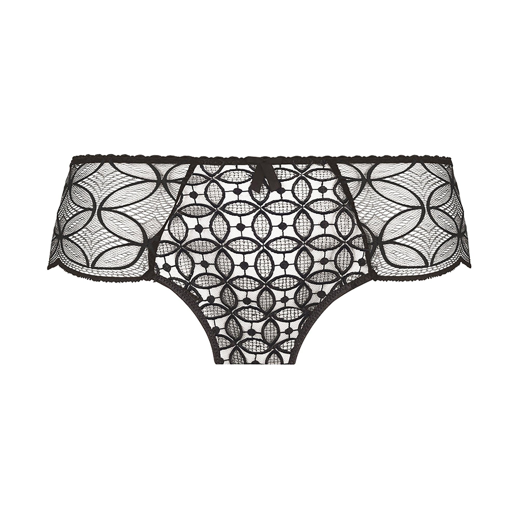 Empreinte "Romy" Réglisse Shorty Panty - Lion's Lair Boutique - 2X, continuity, Empreinte, L, lingerie, M, Romy, S, SHO, XL, XS - Empreinte