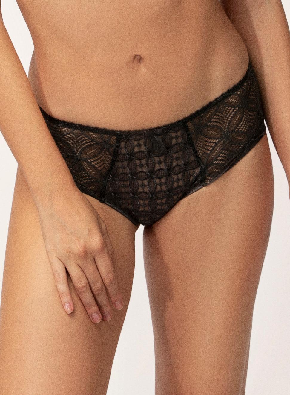 Empreinte "Romy" Réglisse Shorty Panty - Lion's Lair Boutique - 2X, continuity, Empreinte, L, lingerie, M, Romy, S, SHO, XL, XS - Empreinte