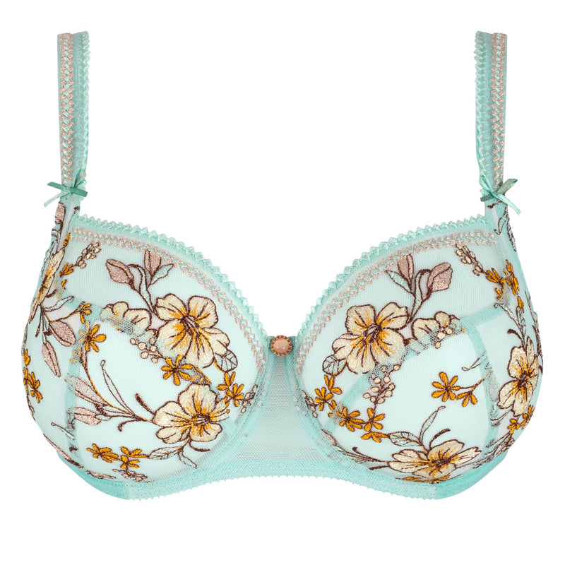 Empreinte "Lauren" Lueur Turquoise UW Low Necked Bra - Lion's Lair Boutique - 32, 34, 36, 38, BRB, D, deep cup, E, Empreinte, F, Fashion, FEB 2023, G, lingerie - Empreinte