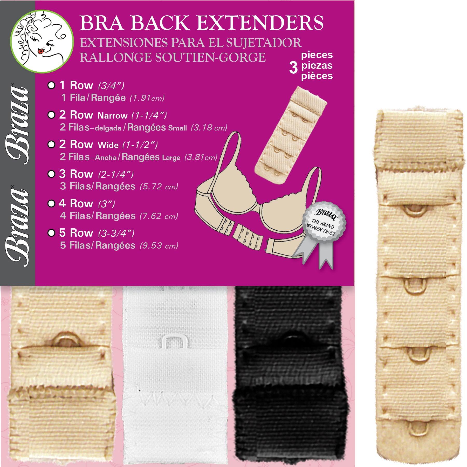 Braza 1 Hook Bra Extender 3 Pack