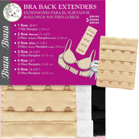 4 Hook Bra Extender 3 Pack - Lion's Lair Boutique - - Braza