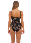 Fantasie "Luna Bay" Lacquered Black UW Twist Front Tankini - Lion's Lair Boutique - 32, 34, 36, 38, Black, continuity, D, DD, E, F, Fantasie, FF, G, GG, H, Luna Bay, Pattern, Swimwear, Tankini, TNT - Fantasie