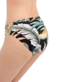 Fantasie "Bamboo Grove" Jet Mid Rise Bikini Brief - Lion's Lair Boutique - 2X, Bamboo Grove, Black, Bottom, Classic, continuity, Fantasie, L, M, MID, Pattern, S, Swimwear, XL, XS - Fantasie