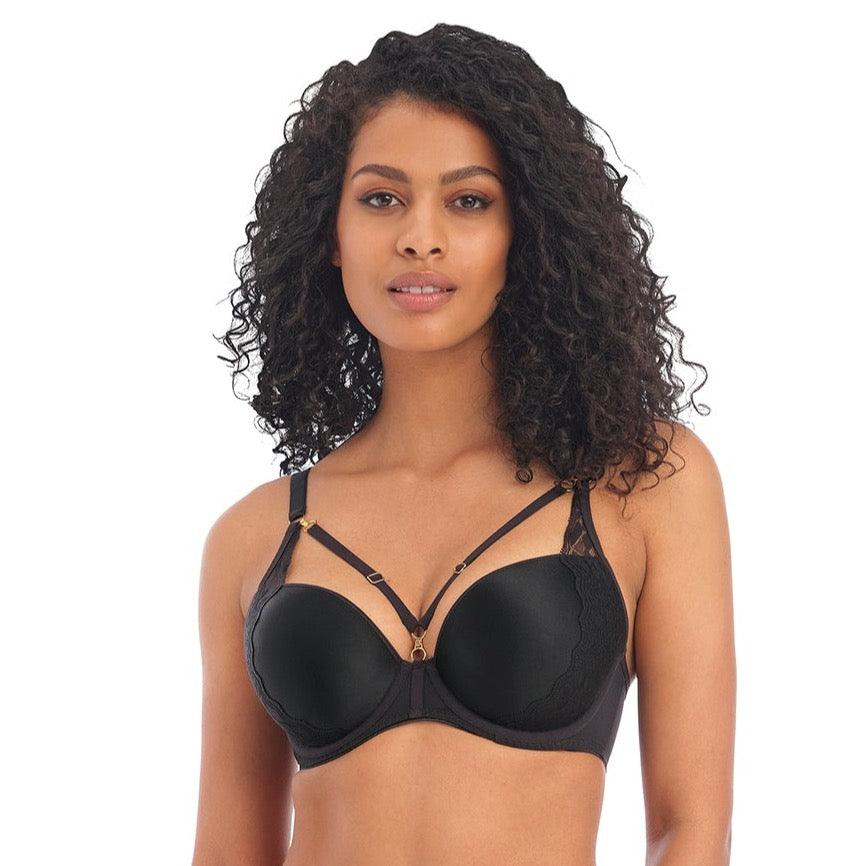 Freya "Temptress" Black UW Moulded Plunge T-Shirt Bra - Lion's Lair Boutique