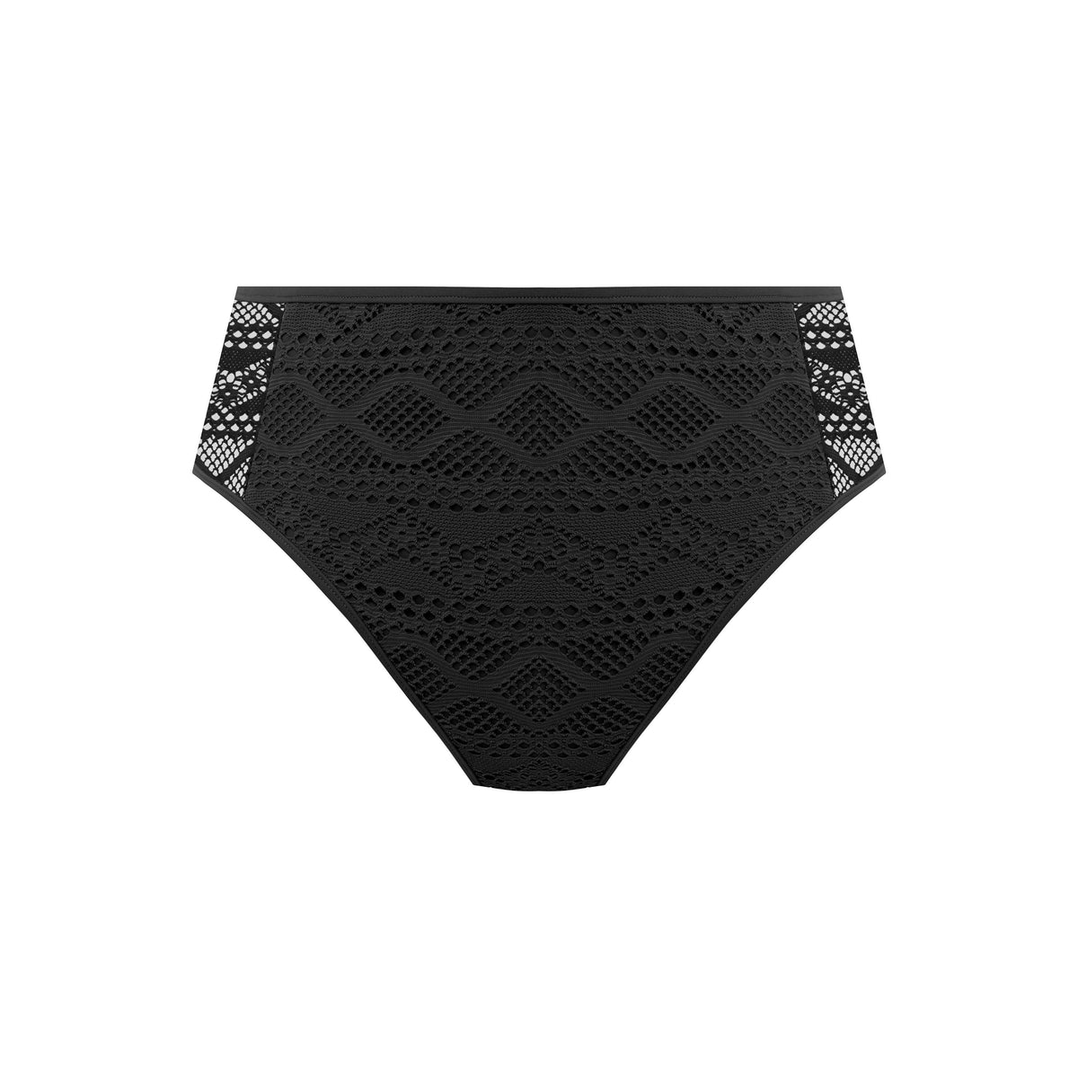 Freya "Sundance" Black High Waist Bikini Brief - Lion's Lair Boutique - 2X, Black, Bottom, continuity, Freya, HIW, L, M, Pattern, S, Sundance, Swimwear, XL, XS - Freya