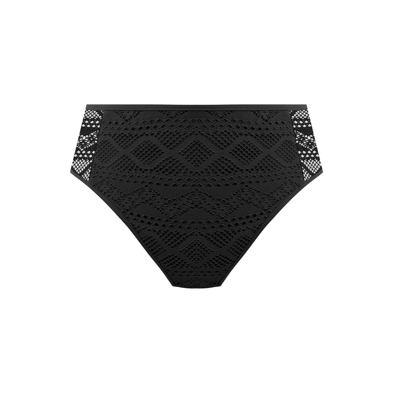 Freya "Sundance" Black High Waist Bikini Brief - Lion's Lair Boutique - 2X, Black, Bottom, continuity, Freya, HIW, L, M, Pattern, S, Sundance, Swimwear, XL, XS - Freya