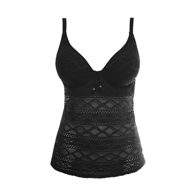 Freya "Sundance" Black UW Padded Tankini - Lion's Lair Boutique