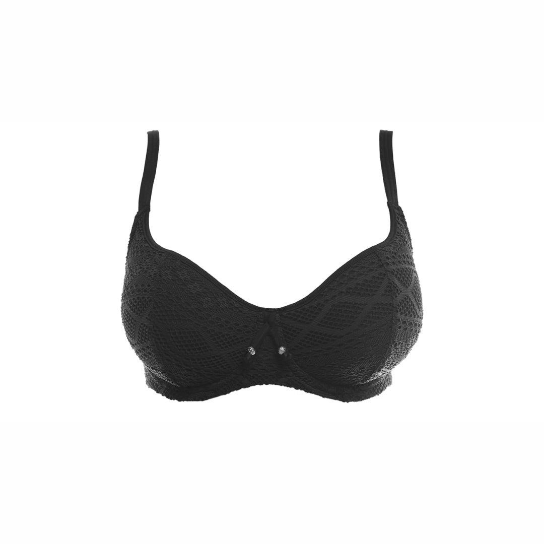 Freya "Sundance" Black UW Sweetheart Padded Bikini Top - Lion's Lair Boutique