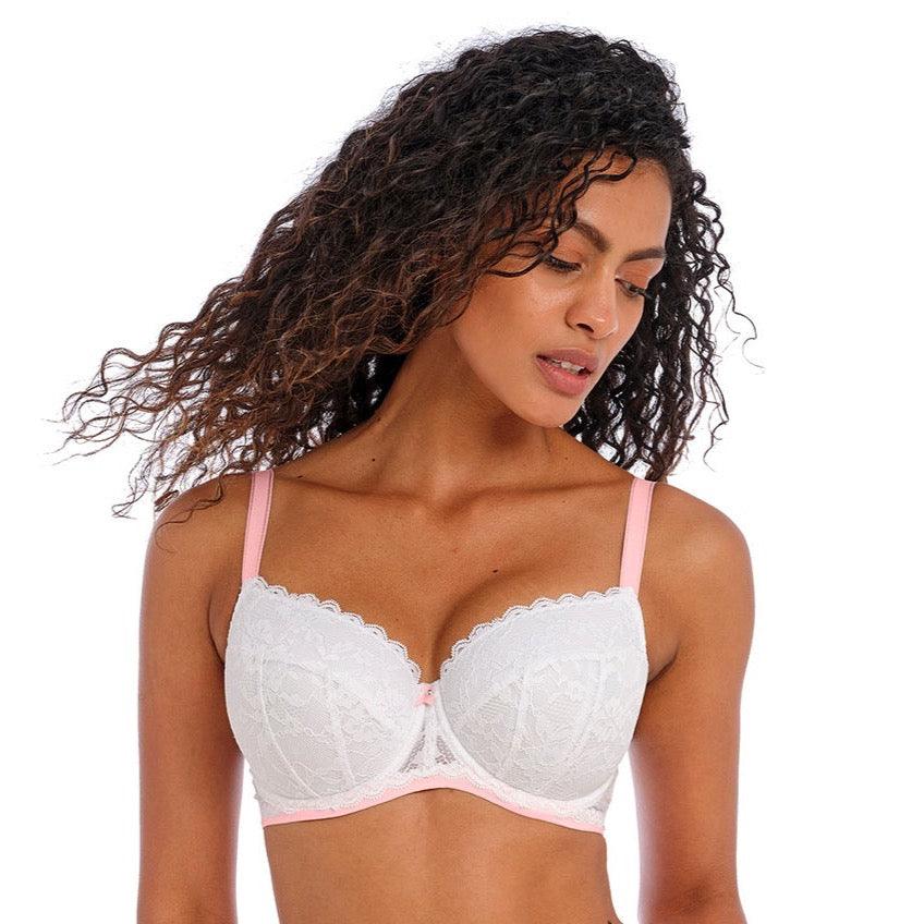 Freya Offbeat White UW Padded Half Cup Bra (C-H) – Lion's Lair Boutique