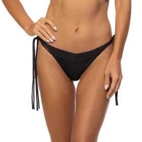 Guria Black Multi String Tieside Bikini Bottom - Lion's Lair Boutique - Black, Bottom, continuity, Guria, L, M, S, Swimwear, Tie Side, TSS, XL, XS - Guria