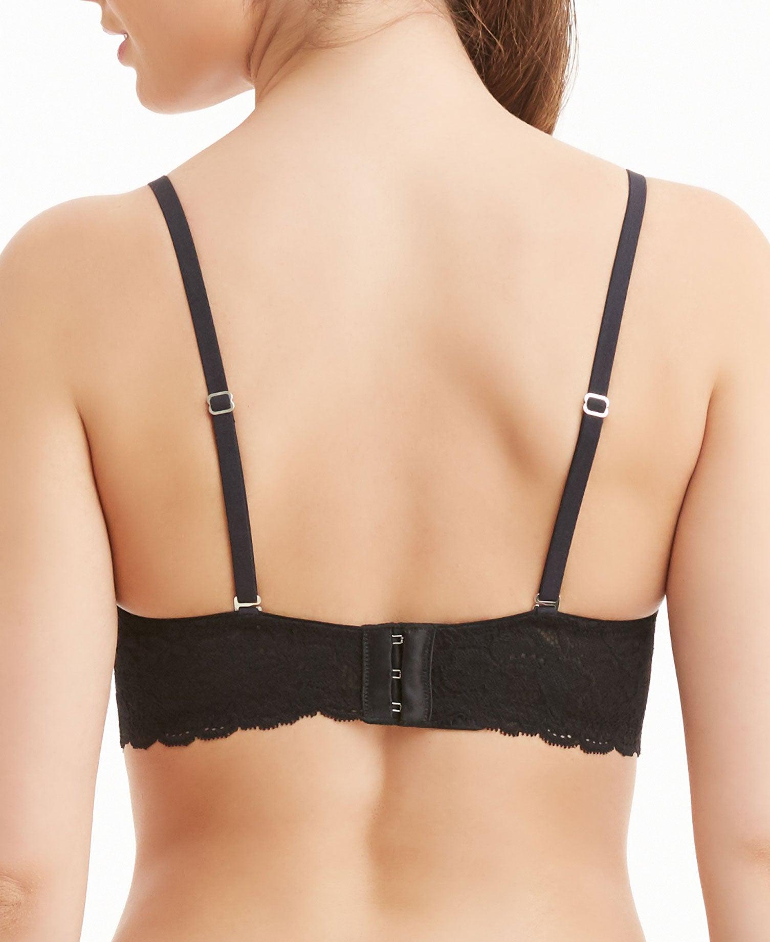 Montelle Black Cup-Sized Lace Bralette (B-I)